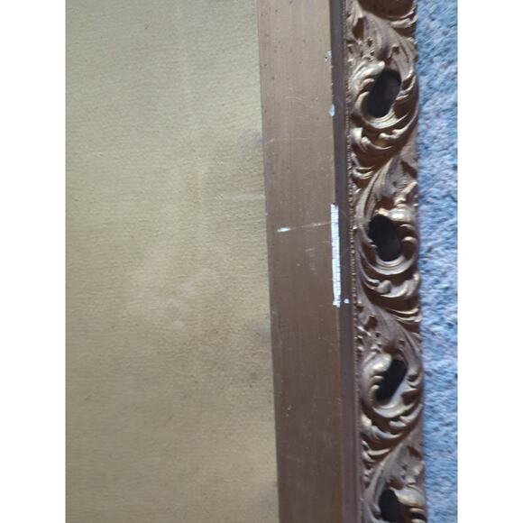 19th Century Antique Gold Gilded Rococo Portrait Wood Resin Frame Rare 26" × 22" - Picture 5 of 10